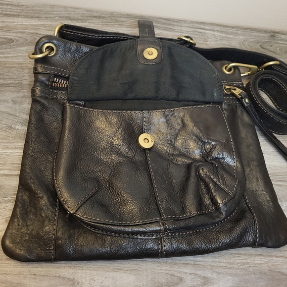 Fossil Sasha Black Leather Crossbody Bag - Picture 2 of 10